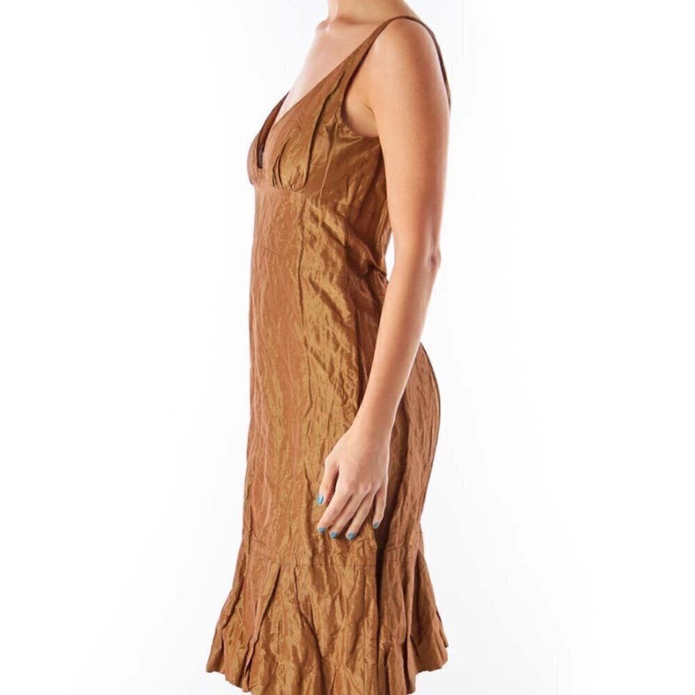 Nicole Miller Bronze Balone Dress